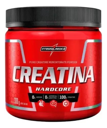 Creatina Pura 300g Monohidratada Integral Medica Hardcore Sabor Sem Sabor