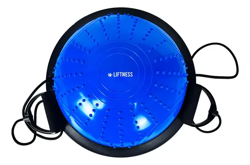 Meia Bola Suiça Com Alças E Bomba De Inflar Liftness Mb46az Cor Azul